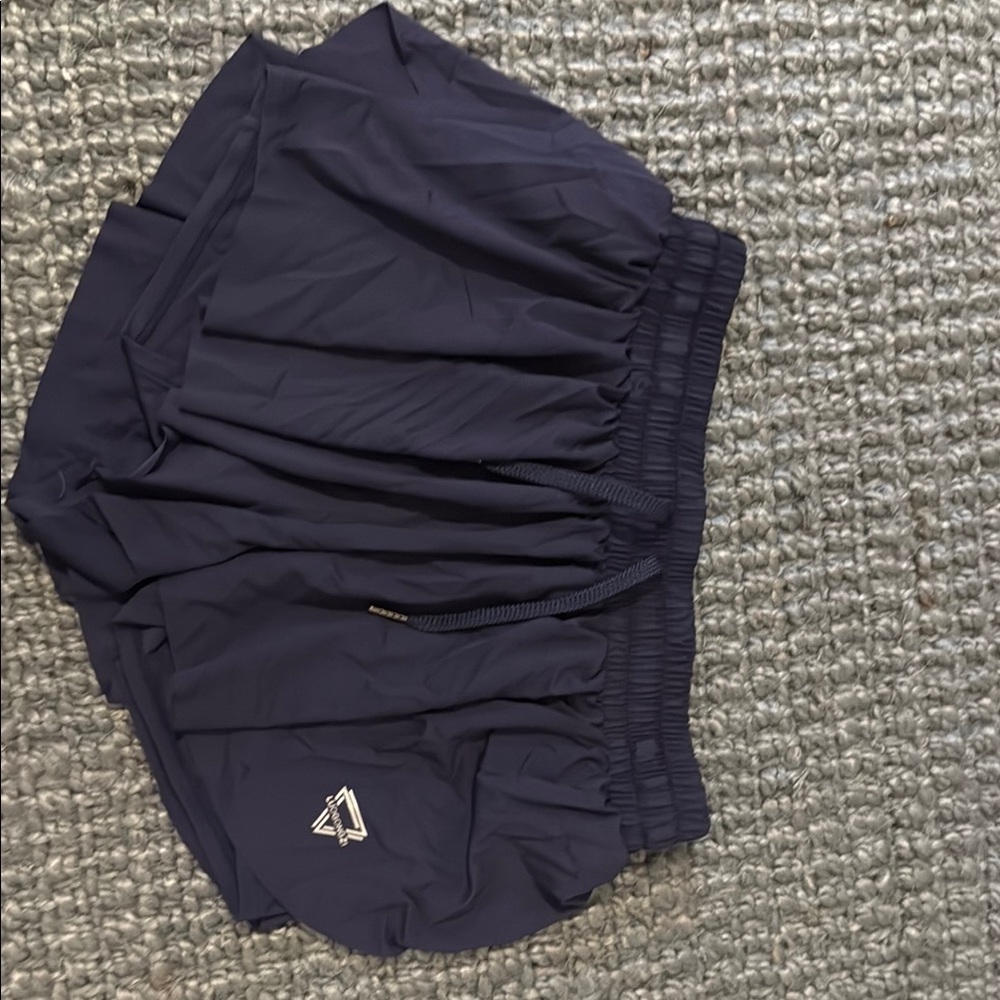 Navy Athletic Shorts with Logo
